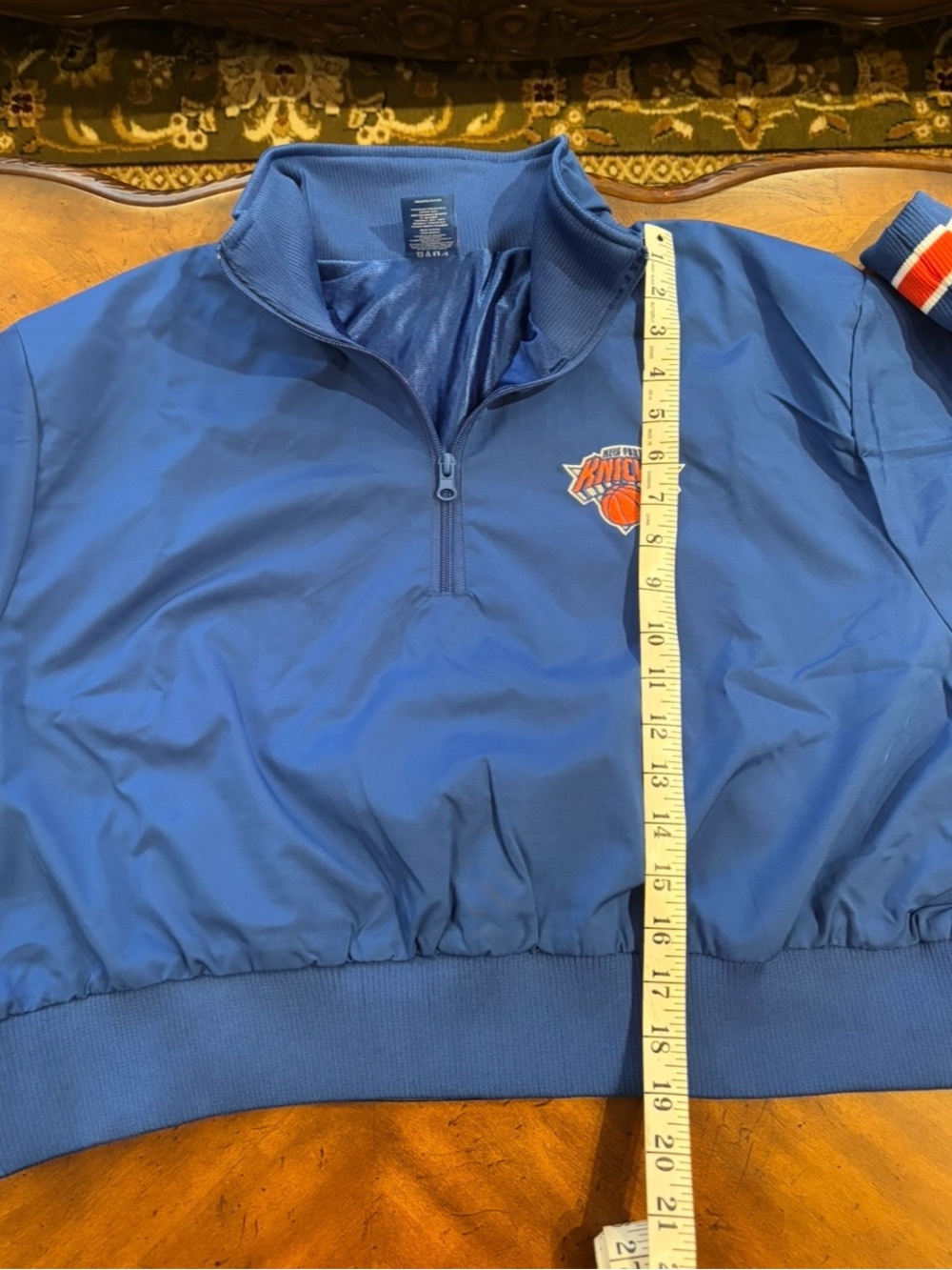 Women’s New York Knicks Lightweight  Pullover 1/4 Zip Cropped Jacket Size XL - Picture 5 of 6
